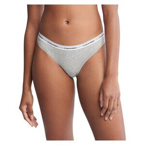 NWT Calvin Klein Womens Modern Logo Bikini Panty QD5044 Gray XS